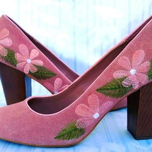 Ciao Bello Pink with Embroidered Flowers